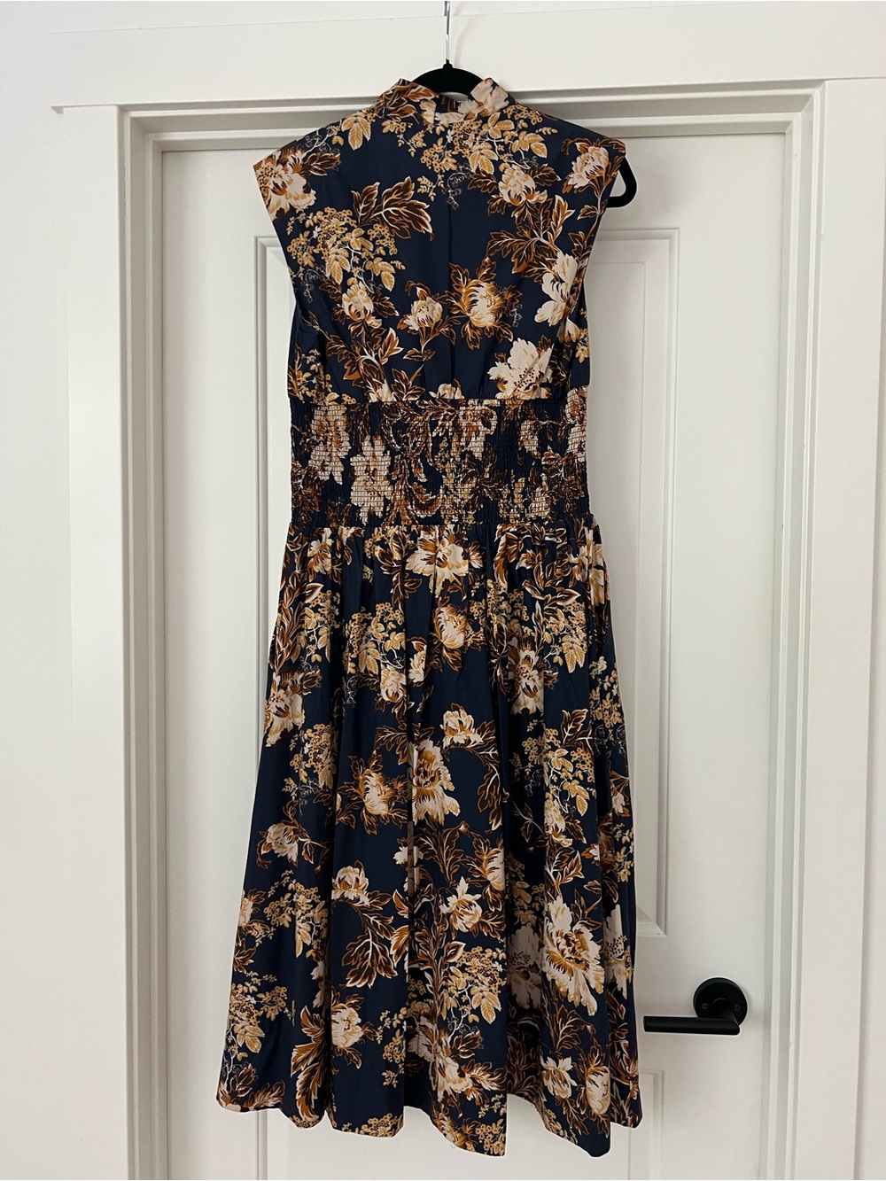 Anthropologie Maeve Tommie Cap-Sleeve Smocked Front-Zip Shirt Dress Size M NWT - Picture 2 of 8